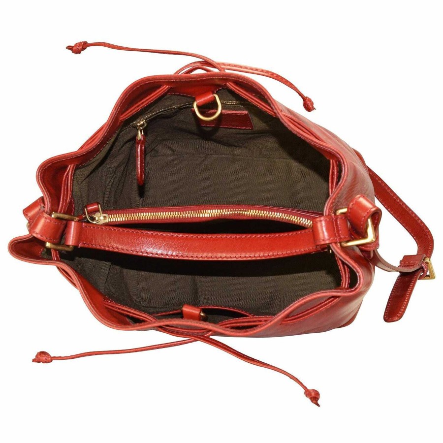 Bags The Bridge | The Bridge Story Donna Bucket Bag Leather 24 Cm